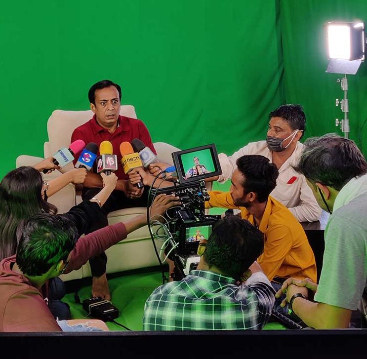 purple flicks team at ad film shoot with director arvind