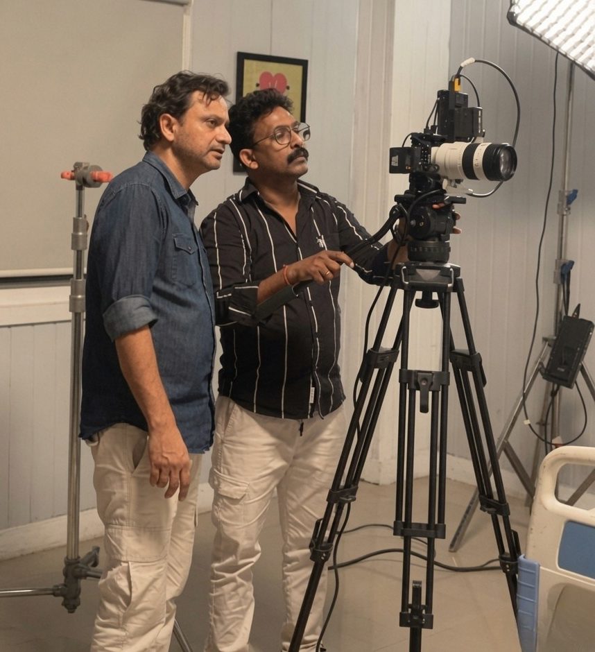 director arvind gupta with purple flicks camera at web series shoot