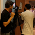 Arvind Gupta Filmmaker & Purple Flicks team at shoot
